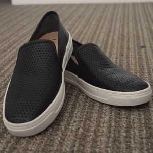 Via Spiga Black Leather Galea Slip-on Sneaker 5.5